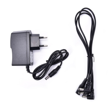 Hot Sale 9V DC 1A Guitar Effects Power Supply/ Source Adapter, Power Cord/Leads 3 Daisy Way Chain Cable Fot Fonte Pedal