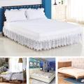 White Bed Skirt Wrap Around Bed Skirt Comfort Wrinkle Resistant Wrap for Bedroom #SO