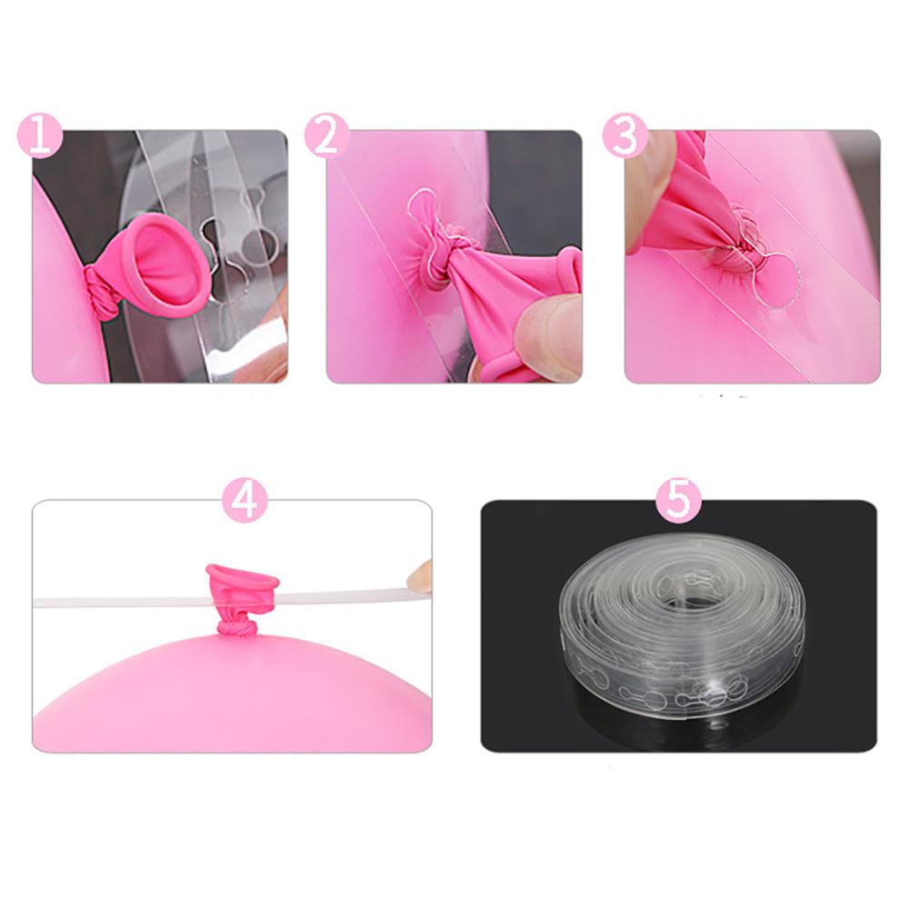 5M Latex Balloon Plastic Link DIY Balloon Garland Tape Strip Balloon Arch Strip Link Party Decorations Balloons Supplies Globos