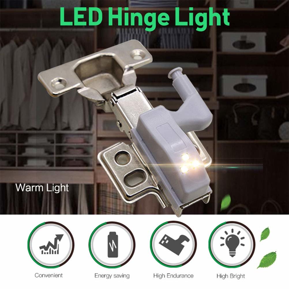 Universal LED Under Cabinet Light Wardrobe Closet Inner Hinge Night Light Lamp For Cupboard Closet Kitchen Bedroom Door Lamp