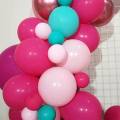 96pcs Pink Rose Balloon Garland Arch Kit with Chrome Rose Gold Balloons Wedding Birthday Party Decorations Bride Shower Globos