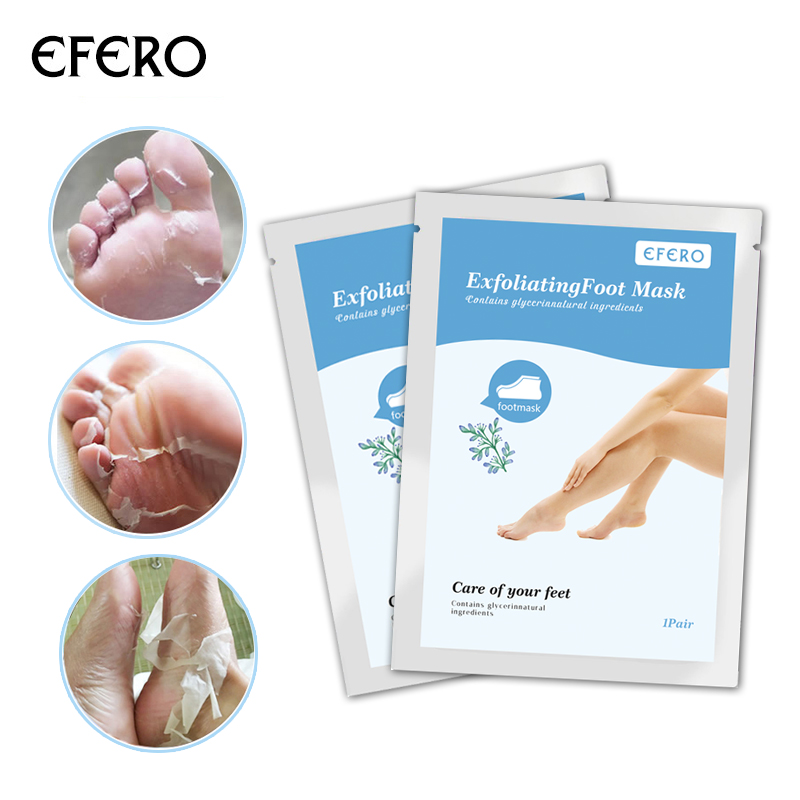 Efero Exfoliating Foot Mask Sock Baby Soft Foot Remove Peel Off Dead Skin Hydration Whitening Repair Foot Skin Foot Care TSLM2