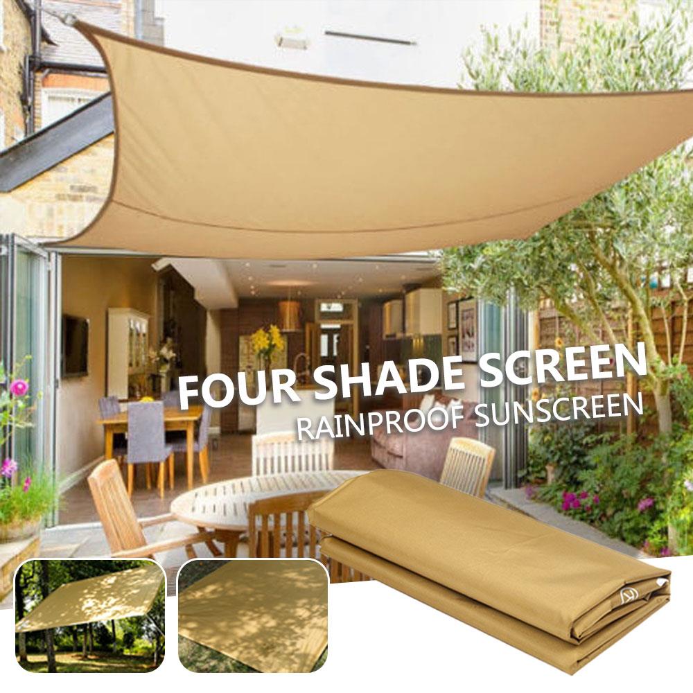 Awning large square shade screen Sun Shelter Canopy Sail Canopy Gazebo Durable Camp Portable Practical Outdoor Waterproof