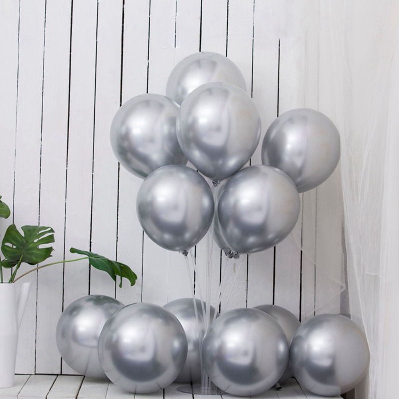 10pcs 12inch Chrome Metallic Latex Balloons Happy Birthday Party Decorations Metal Balloon Wedding Decor Inflatable Air Balls