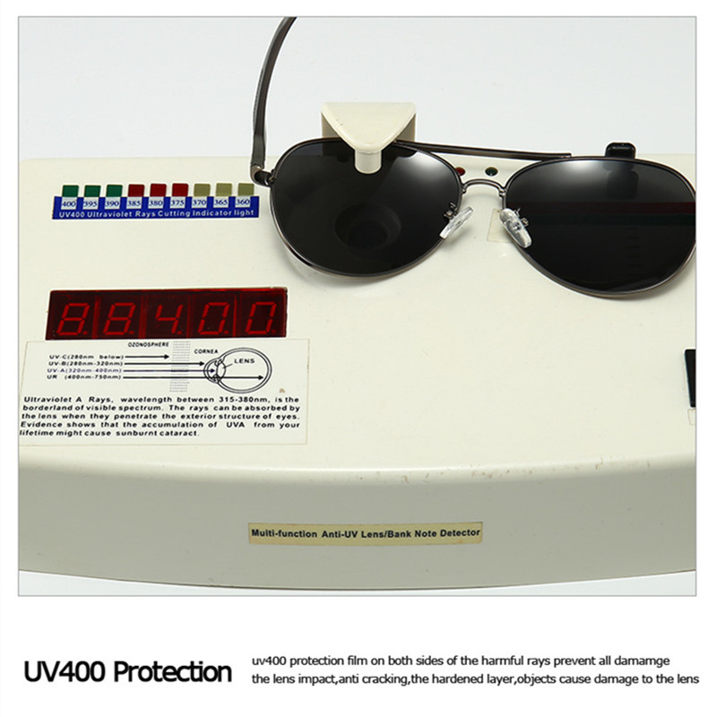 HD Night Vision Glasses Men Vintage Aluminum Polarized Sunglasses Brand Design Driving Glasses For Cars Anti-glaring UV400