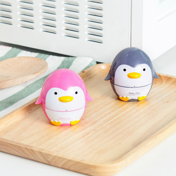 1PCS Cute Penguin Kitchen Handle Rotage Dial Timers Reminders Sale Mechanical Countdown Timer Cooking Busy Reminder Watch
