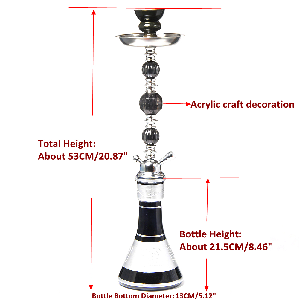 Travel Glass Hookah Shisha Pipe Chicha Narguile Completo Cachimba Sisha with Nargile Accessories Hose Bowl Charcoal Tongs