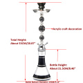 Travel Glass Hookah Shisha Pipe Chicha Narguile Completo Cachimba Sisha with Nargile Accessories Hose Bowl Charcoal Tongs