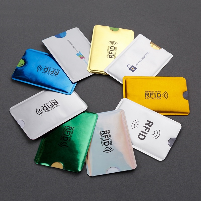 5pcs Portable Anti RFID Credit Card Holder Bank ID Card Cover Holder Identity Protector Case Business Card Holder F094