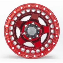Candy red 4x4 offroad hubs