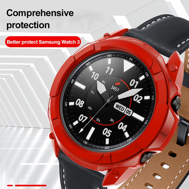 Suitable For Samsung Galaxy Watch3 Armor Protective Shell Rotatable Ring 41mm R850 Anti-drop Shell 45mm R840 Smart Accessories