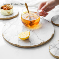 Ins Nordic light luxury wind gold natural marble pad storage tray display tray retro old craft photography beauty free mail