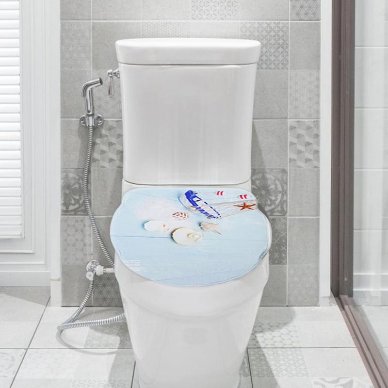3pcs TPR Non Slip Bath Mat Toilet Lid Pad Water Absorption Carpet Wear-resistant Seat Cover Household Bathroom Supplies