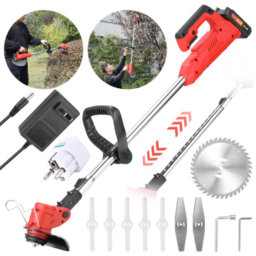 21V Electric Lawn Mower Cordless Household Grass Cutter Trimmer Brush Cutter Portable Pruning Garden Tool