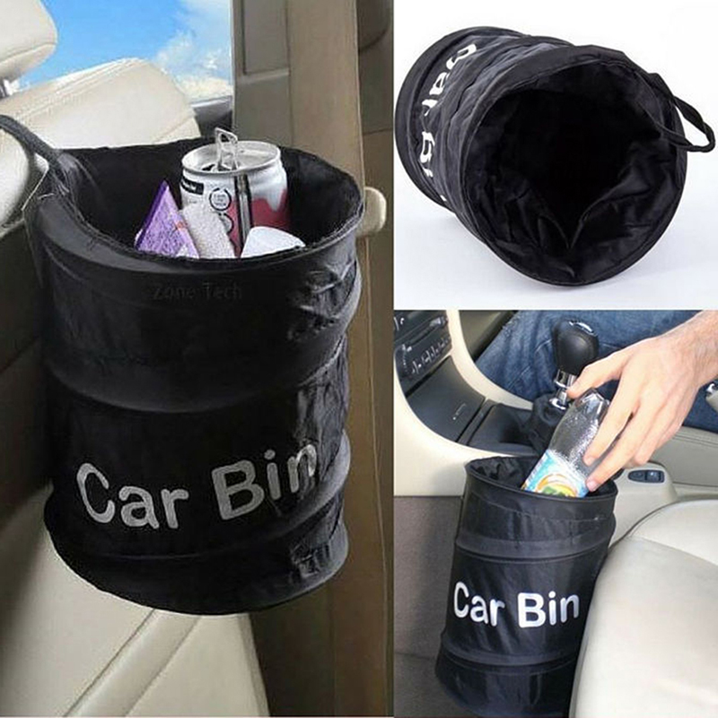 Fashion Wastebasket Trash Can Litter Container Car Auto Garbage Bin/Bag Waste Bins Household Cleaning Tools Accessories