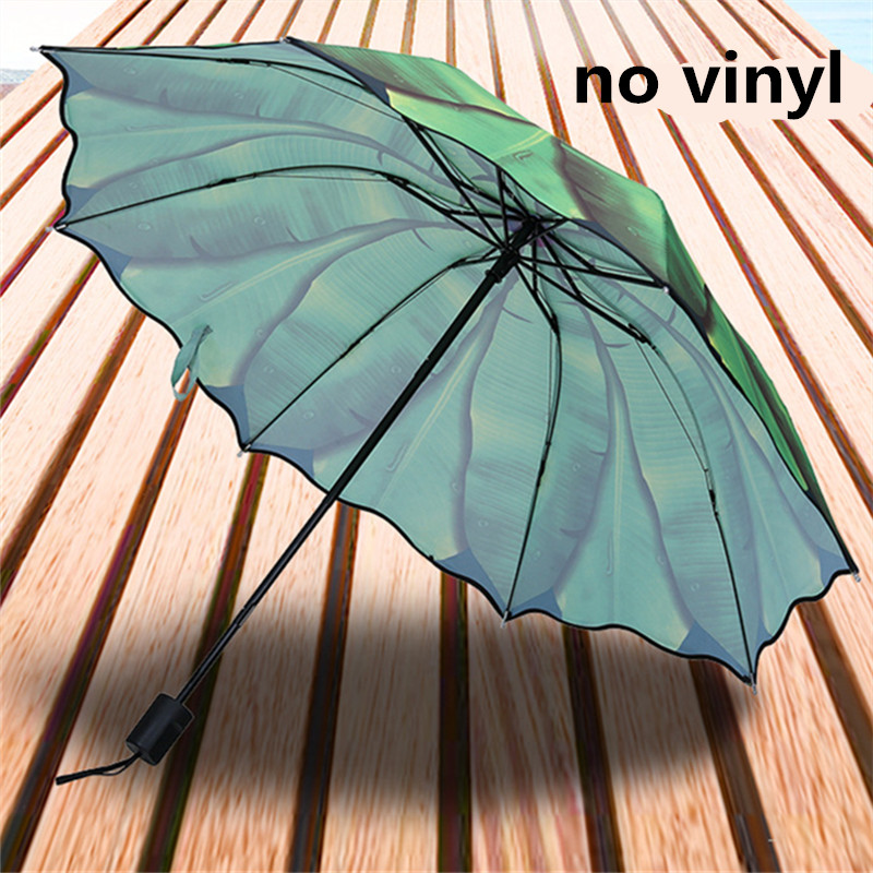3Folding Windproof Umbrellas Green Pineapple Leaf Umbrella Rain Women Rain for Men Female Sunny Rain Umbrella Paraguas Plegable