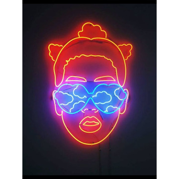 Neon Sign For Beautiful Girl Lady handcraft Glass Tubes beer Commercial Lamp resterant light advertise fashion Handmade light