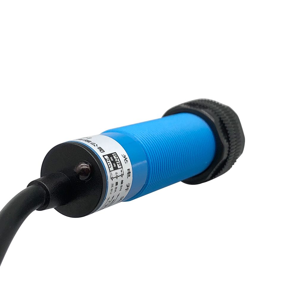 LONGWE M18 2m Optical Sensor Retro-Reflective Photo electric Proximity Switch PE18 for Fiber Production