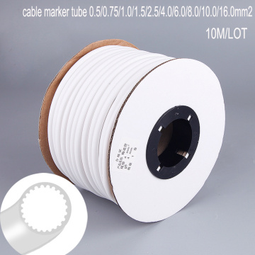 10M/Roll 1.5mm2 PVC 3mm ID White Handwriting Ferrule Printing Machine Number Plum Tube Wire Sleeve Blank Cable Marker