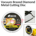 SHDIATOOL 1pc 4.5''/ 5'' Vacuum Brazed Diamond Metal Cutting Blades Steel Tube, Iron Rebar Cut-off Saw Wheel Disc Angle Steel