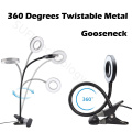 Dia 16mm LED Gooseneck 40-60cm M10 M8 Screw universal hose led lighting accessories iron pipe for table lamp Flexible holder