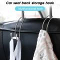 Metal Multi-functional Car Seat Hook Auto Headrest Hanger For Bags Cloth Holder Clips Auto Fastener Car Interior Accessories