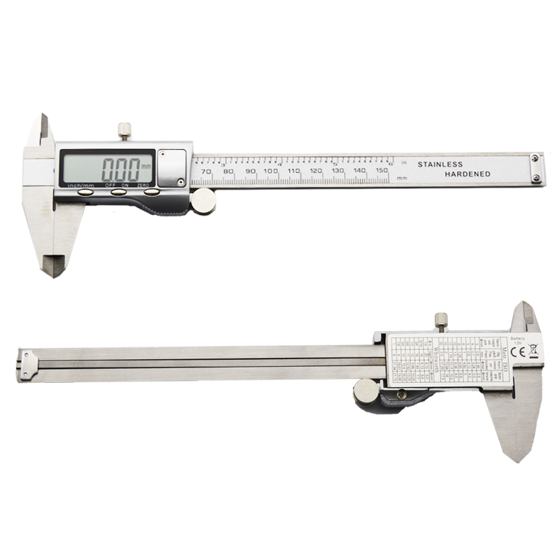 0-150mm Metal Stainless Steel Electronic Digital Vernier Caliper 6-Inch LCD Micrometer Measuring Gauge Tools by WanHenDa