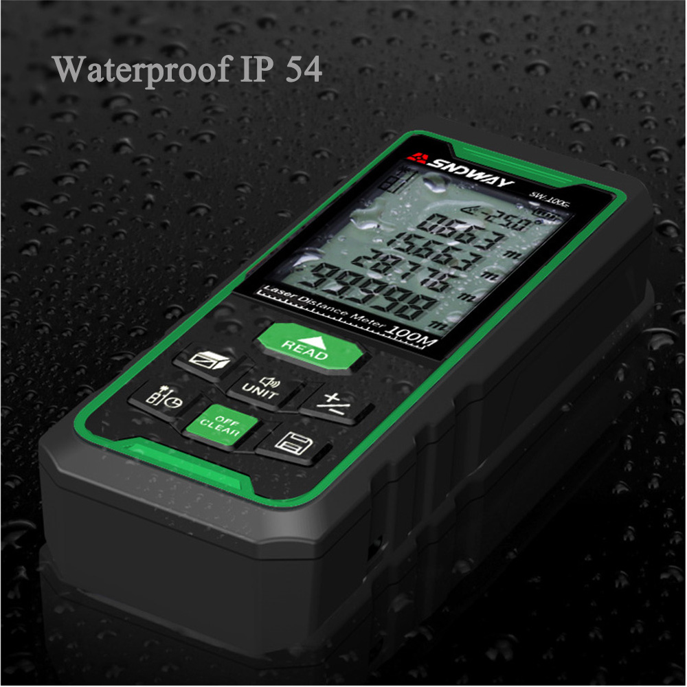 SNDWAY Green Laser Distance Meter 70m/50m/100m Range finder Rangefinder Trena Tape Measure Angle Measurement Ruler Roulette Tool