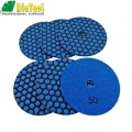 6pcs 100mm #50-1 B dry polishing pads diameter 4inch Resin bond diamond flexible polishing pads For granite marble ceramic