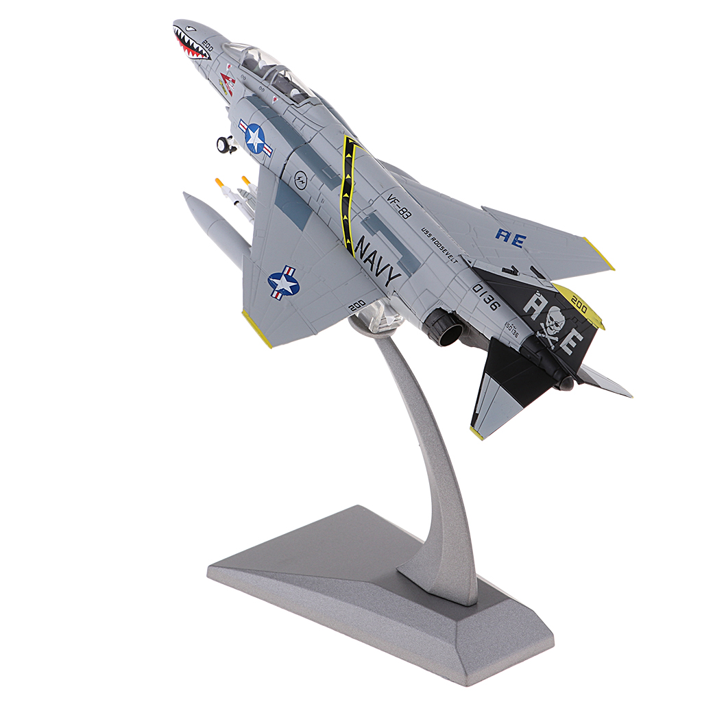 1/100 Die Cast American F-4 Fighter Aircraft Plane Toys W/ Metal Display Stand