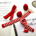 10PC Red Knitting Scarf Ornament DIY Handmade Decorative Supplies Home Clothing Sewing Accessories Kid Gift Doll Craft Materials