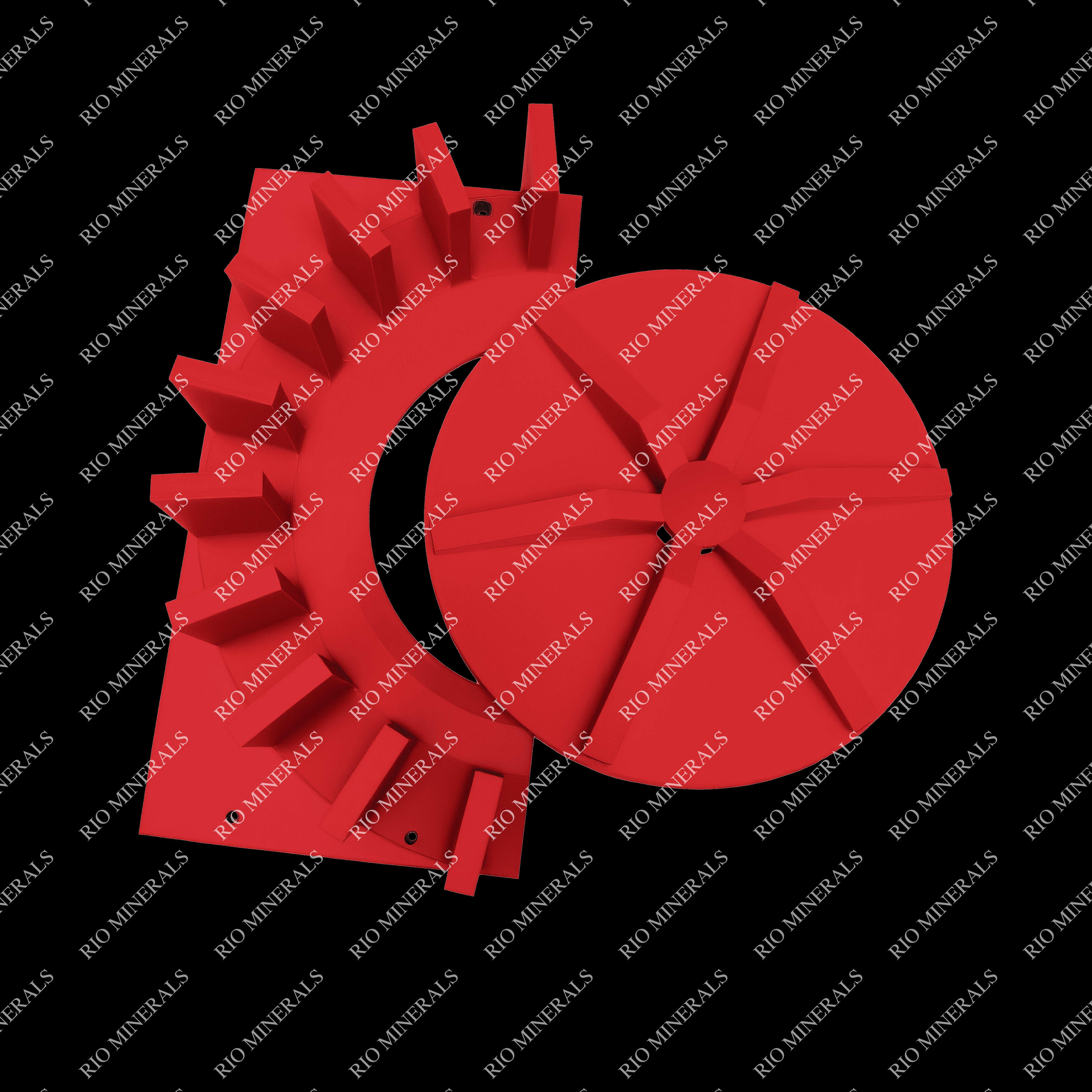 Bulk rubber screen cloth