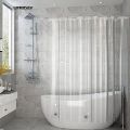 UFRIDAY Full Transparent Shower Curtain Liner Clear Bath Curtains PEVA Mildew Proof Waterproof Fabric Bathroom Curtain for Home