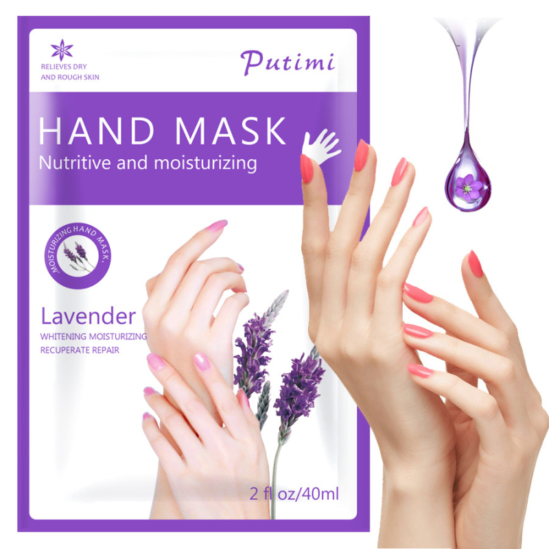 2pcs/1pair Lavender Baby Hand Mask Cream Moisturizing Whitening Hand Spa Gloves Dead Skin Remover Hand Spa Skin Care TSLM1