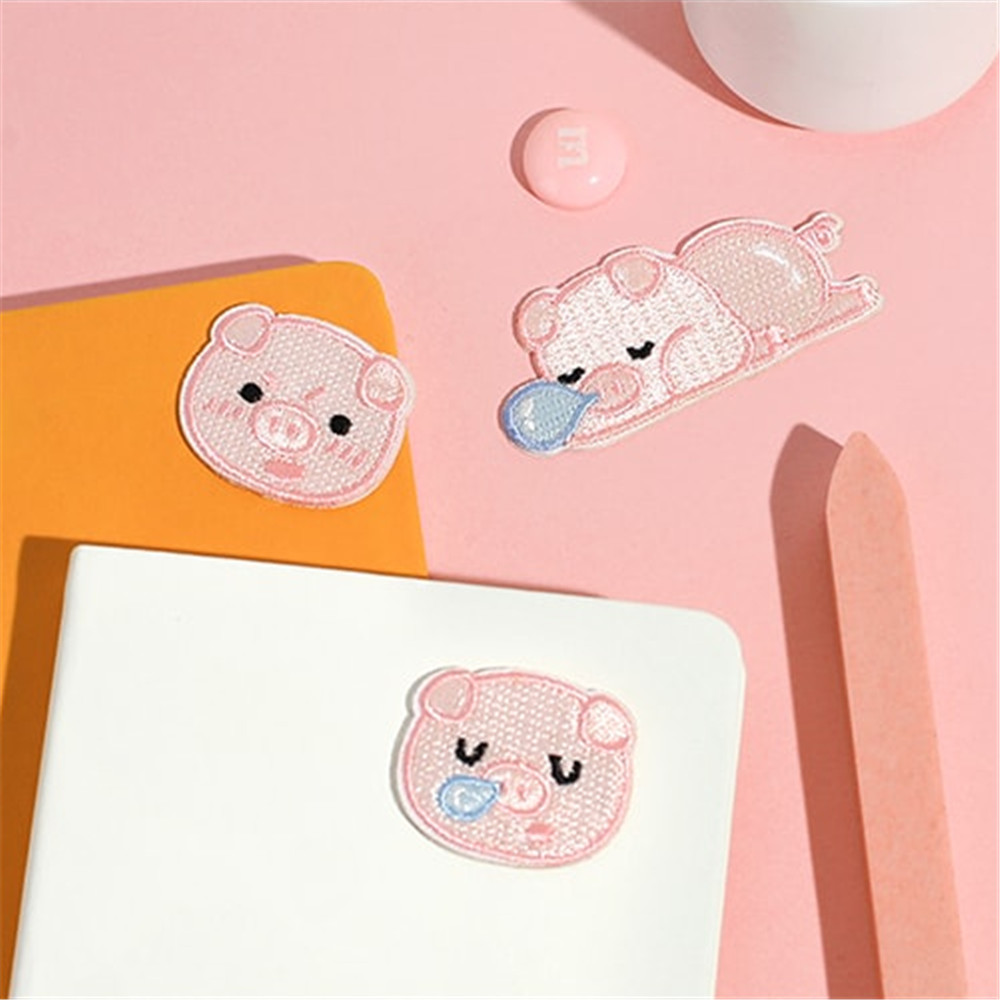 Maxsin High Quality lovely happy pig cartoon animal Patches for child Bag Jeans Iron On beautiful flower Patches for Clothes