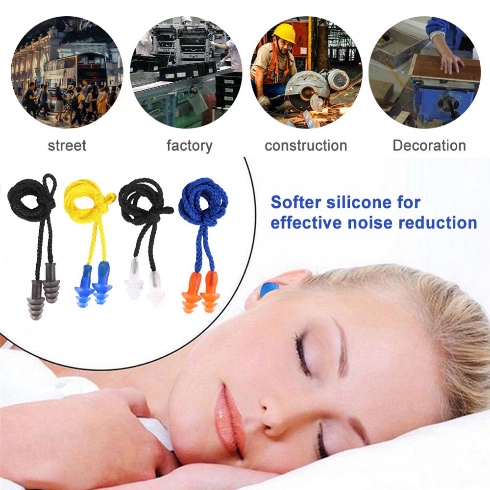 Soft Silicone Tree-shape Spiral Waterproof Anti-noise Earplug Sleeping Travel Study Hearing Protection Noise Reduction Ear Plugs