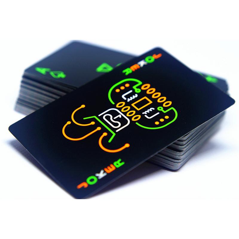 Black Luminous Fluorescent Poker Cards Playing Card Glow In The Dark Bar&Party&KTV Night Luminous Collection Special Poker