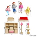Colorful Wooden Dollhouse Miniature House Accessories Furniture, Wood Miniature Living Room/Bathroom / Dining Room/ Kitchen