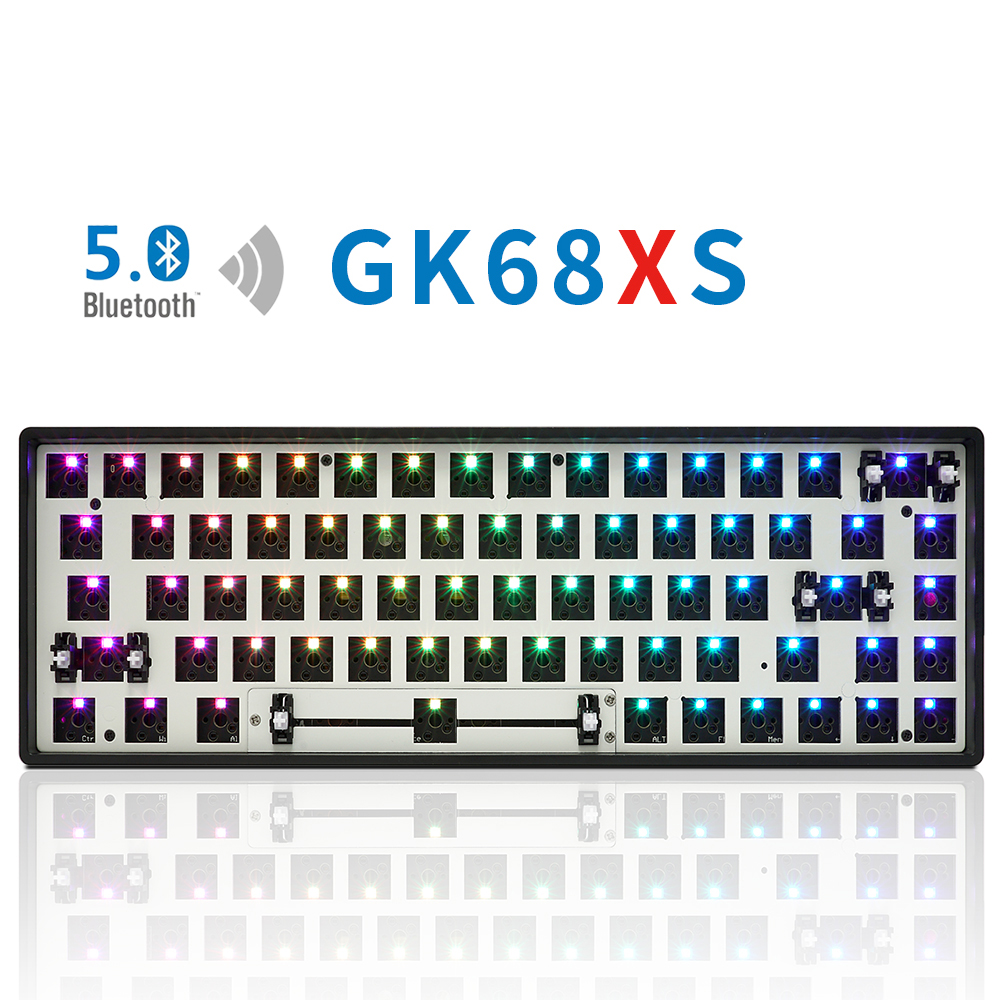 GK68 GK68x GK68xs RGB Hot Swap Programmable Bluetooth Wired Case PCB Plate Cherry MX Keyboard DIY kit Replacable Space