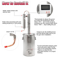 Efficient 12/20/35L Distiller Moonshine Alcohol Stainless Copper DIY Home Water Wine Essential Oil Brewing Kit With Boiler