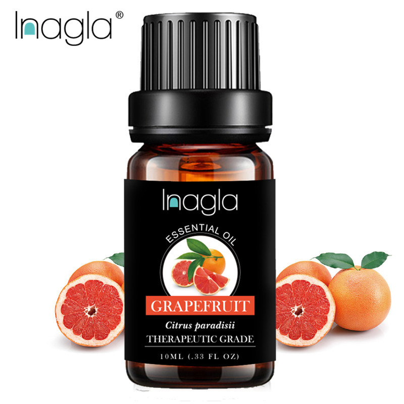 Inagla Grapefruit Essential Oil Pure Natural 10ML Pure Essential Oils Aromatherapy Diffusers Oil Relieve Stress Home Air Care