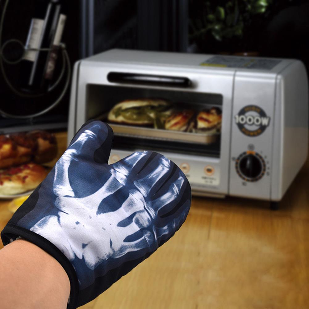 3D Printed OLVETYOven Mitts Cotton Glove Microwave Oven Hot Baking Insulated Mitten, Designed for Light Duty Use
