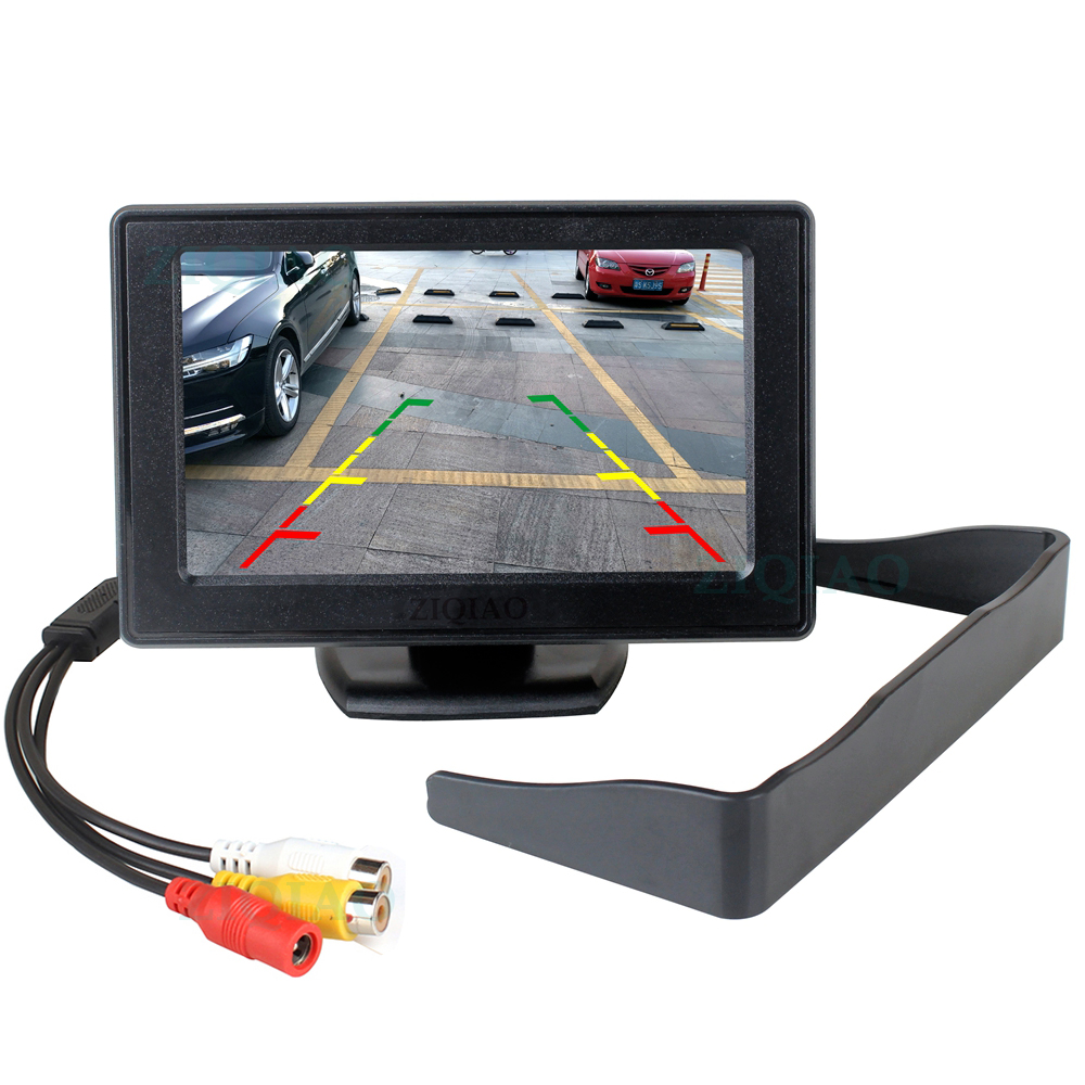 ZIQIAO 4.3 Inch LCD Parking Monitor with HD Reversing Rear View Camera Optional P01