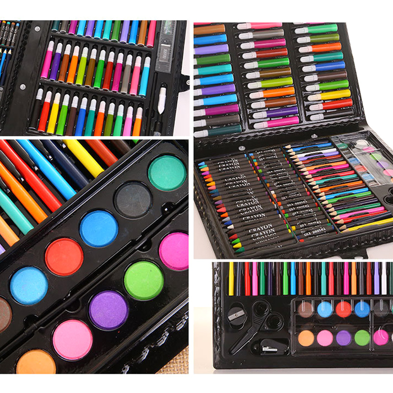 1 Set Drawing Painting Art Box Set Colored Pencils Portable for Children Kids Beginner DU55