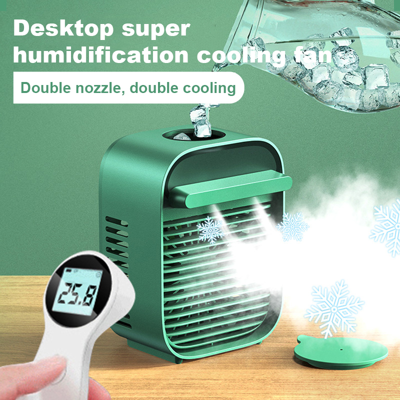 Mini small air conditioner super wind cooling cooler usb air conditioner desktop charging fan portable humidifying cooling fan