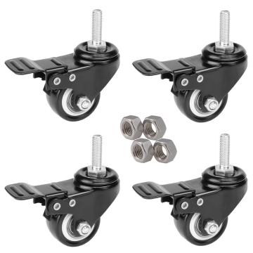 Heavy duty brake casters, swivel casters 360 degrees, furniture pulleys, industrial wheels, flat bearing wheels