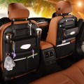Car Seat Back Storage Bag PU Leather Backseat Hanging Bags Multi-function Phone Tissue Storage Organizers Seats Accessories