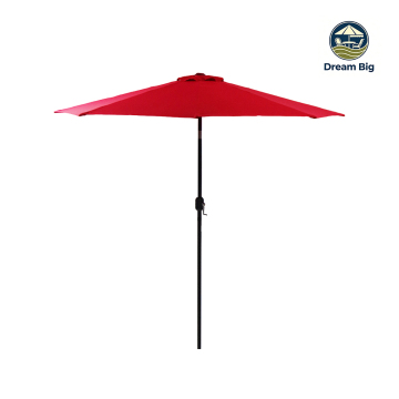 2.7m Red Standard Rotating Patio Umbrella