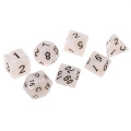 7Pcs Pearl Grain Polyhedral Dice D4 D6 D8 D10 D12 D20 TRPG for DND MTG Games