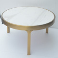 modern round stainless steel coffee table
